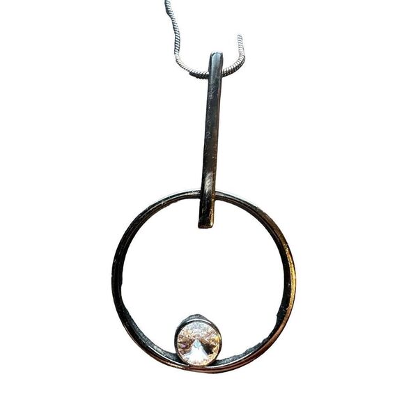 Circle Pendant Necklace With Crystals From Swarovski similar pin - Picture 3 of 6